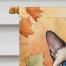 Load image into Gallery viewer, Colorpoint Shorthair Cat in Fall Leaves House Flag