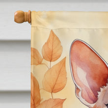 Load image into Gallery viewer, Devon Rex Cat in Fall Leaves House Flag