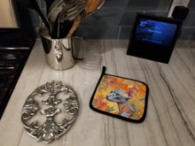 Load image into Gallery viewer, Donskoy Don Sphynx Cat in Fall Leaves Pot Holders - Set of 2 Decorative Kitchen Helpers | Made in the USA