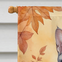 Load image into Gallery viewer, Egyptian Mau Cat in Fall Leaves House Flag