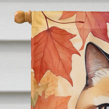 Load image into Gallery viewer, Exotic Shorthair Cat in Fall Leaves House Flag
