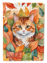 Load image into Gallery viewer, Foldex Exotic Fold Cat in Fall Leaves House Flag