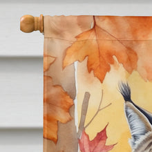 Load image into Gallery viewer, Highlander Lynx Cat in Fall Leaves House Flag
