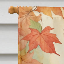 Load image into Gallery viewer, Japanese Bobtail Cat in Fall Leaves House Flag