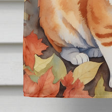 Load image into Gallery viewer, Japanese Bobtail Cat in Fall Leaves House Flag