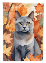 Load image into Gallery viewer, Korat Cat in Fall Leaves House Flag