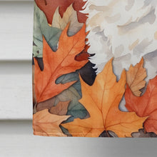 Load image into Gallery viewer, La Perm Cat in Fall Leaves House Flag