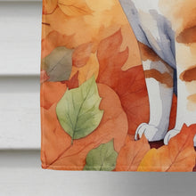 Load image into Gallery viewer, Malayan Cat in Fall Leaves House Flag
