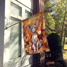 Load image into Gallery viewer, Minskin Cat in Fall Leaves House Flag