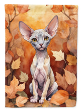Load image into Gallery viewer, Minskin Cat in Fall Leaves House Flag