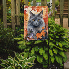 Load image into Gallery viewer, Nebelung Fall Garden Flag - Cat in Fall Leaves - Cat-Themed Seasonal Yard Decor