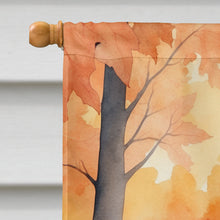 Load image into Gallery viewer, Oregon Rex Cat in Fall Leaves House Flag