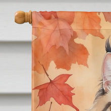 Load image into Gallery viewer, Oriental Longhair Cat in Fall Leaves House Flag