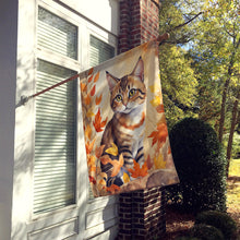 Load image into Gallery viewer, Owyhee Bob Cat in Fall Leaves House Flag