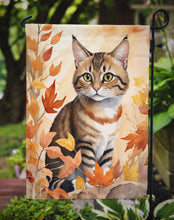 Load image into Gallery viewer, Owyhee Bob Fall Garden Flag - Cat in Fall Leaves - Cat-Themed Seasonal Yard Decor