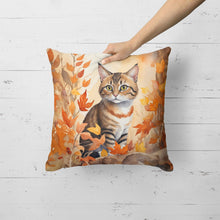 Load image into Gallery viewer, Owyhee Bob Cat in Fall Leaves Throw Pillow
