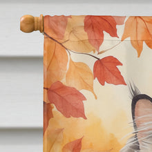 Load image into Gallery viewer, Persian Cat in Fall Leaves House Flag