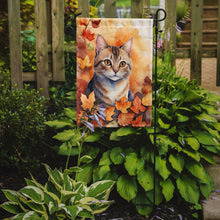 Load image into Gallery viewer, Raas Cat Fall Garden Flag - Cat in Fall Leaves - Cat-Themed Seasonal Yard Decor