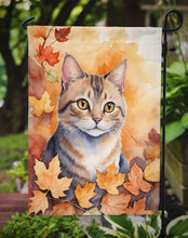 Load image into Gallery viewer, Raas Cat Fall Garden Flag - Cat in Fall Leaves - Cat-Themed Seasonal Yard Decor