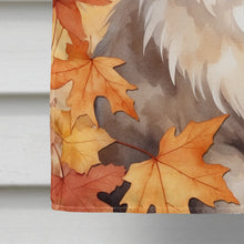 Load image into Gallery viewer, Ragdoll Cat in Fall Leaves House Flag