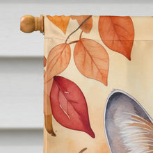 Load image into Gallery viewer, Safari Cat in Fall Leaves House Flag