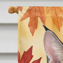 Load image into Gallery viewer, Savannah Cat in Fall Leaves House Flag