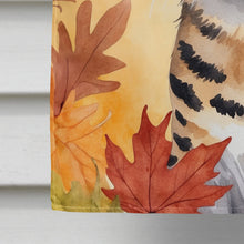 Load image into Gallery viewer, Savannah Cat in Fall Leaves House Flag