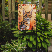 Load image into Gallery viewer, Serengeti Fall Garden Flag - Cat in Fall Leaves - Cat-Themed Seasonal Yard Decor