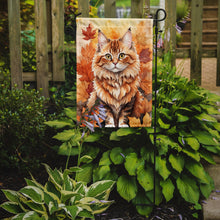 Load image into Gallery viewer, Skookum Fall Garden Flag - Cat in Fall Leaves - Cat-Themed Seasonal Yard Decor