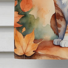 Load image into Gallery viewer, Suphalak Cat in Fall Leaves House Flag