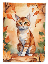 Load image into Gallery viewer, Suphalak Cat Fall Garden Flag - Cat in Fall Leaves - Cat-Themed Seasonal Yard Decor
