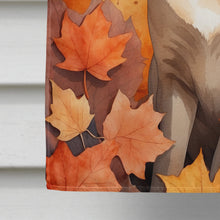 Load image into Gallery viewer, Tonkinese Cat in Fall Leaves House Flag
