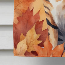 Load image into Gallery viewer, Toyger Cat in Fall Leaves House Flag