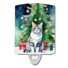 Load image into Gallery viewer, Aegean Cat By the Christmas Tree Ceramic Night Light