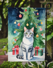 Load image into Gallery viewer, Aegean Christmas Garden Flag - Cat by the Christmas Tree - Cat-Themed Holiday Yard Decor