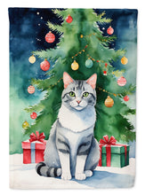 Load image into Gallery viewer, Aegean Christmas Garden Flag - Cat by the Christmas Tree - Cat-Themed Holiday Yard Decor
