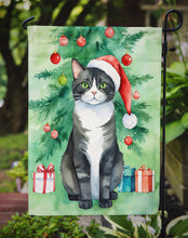 Load image into Gallery viewer, American Polydactyl Christmas Garden Flag - Cat by the Christmas Tree - Cat-Themed Holiday Yard Decor