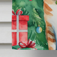Load image into Gallery viewer, Arabian Mau Cat By the Christmas Tree House Flag