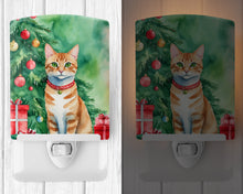 Load image into Gallery viewer, Arabian Mau Cat By the Christmas Tree Ceramic Night Light