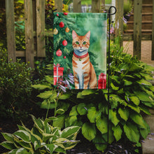 Load image into Gallery viewer, Arabian Mau Christmas Garden Flag - Cat by the Christmas Tree - Cat-Themed Holiday Yard Decor