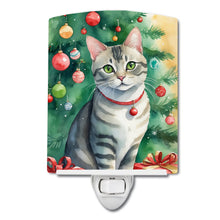 Load image into Gallery viewer, Asian Cat By the Christmas Tree Ceramic Night Light