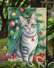 Load image into Gallery viewer, Asian Cat Christmas Garden Flag - Cat by the Christmas Tree - Cat-Themed Holiday Yard Decor