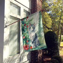 Load image into Gallery viewer, Australian Mist Cat By the Christmas Tree House Flag