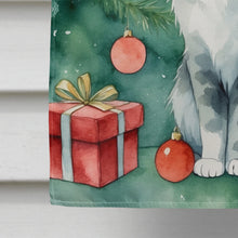 Load image into Gallery viewer, Australian Mist Cat By the Christmas Tree House Flag