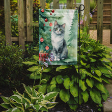 Load image into Gallery viewer, Australian Mist Cat Christmas Garden Flag - Cat by the Christmas Tree - Cat-Themed Holiday Yard Decor