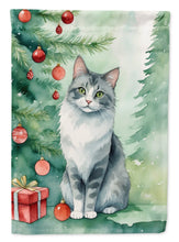 Load image into Gallery viewer, Australian Mist Cat Christmas Garden Flag - Cat by the Christmas Tree - Cat-Themed Holiday Yard Decor