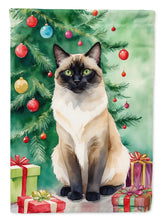 Load image into Gallery viewer, Birman Cat By the Christmas Tree House Flag