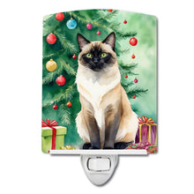 Load image into Gallery viewer, Birman Cat By the Christmas Tree Ceramic Night Light