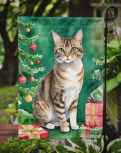 Load image into Gallery viewer, California Spangled Christmas Garden Flag - Cat by the Christmas Tree - Cat-Themed Holiday Yard Decor