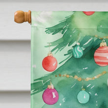 Load image into Gallery viewer, Chantilly Tiffany Cat By the Christmas Tree House Flag